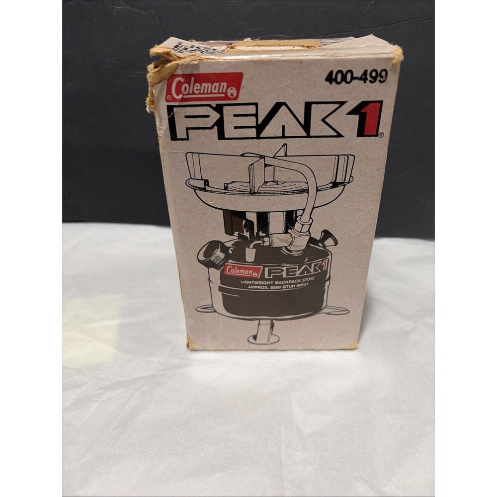 Vintage! Coleman PEAK 1 (Model 400-499) Lightweight Backpack Stove w/Box !!